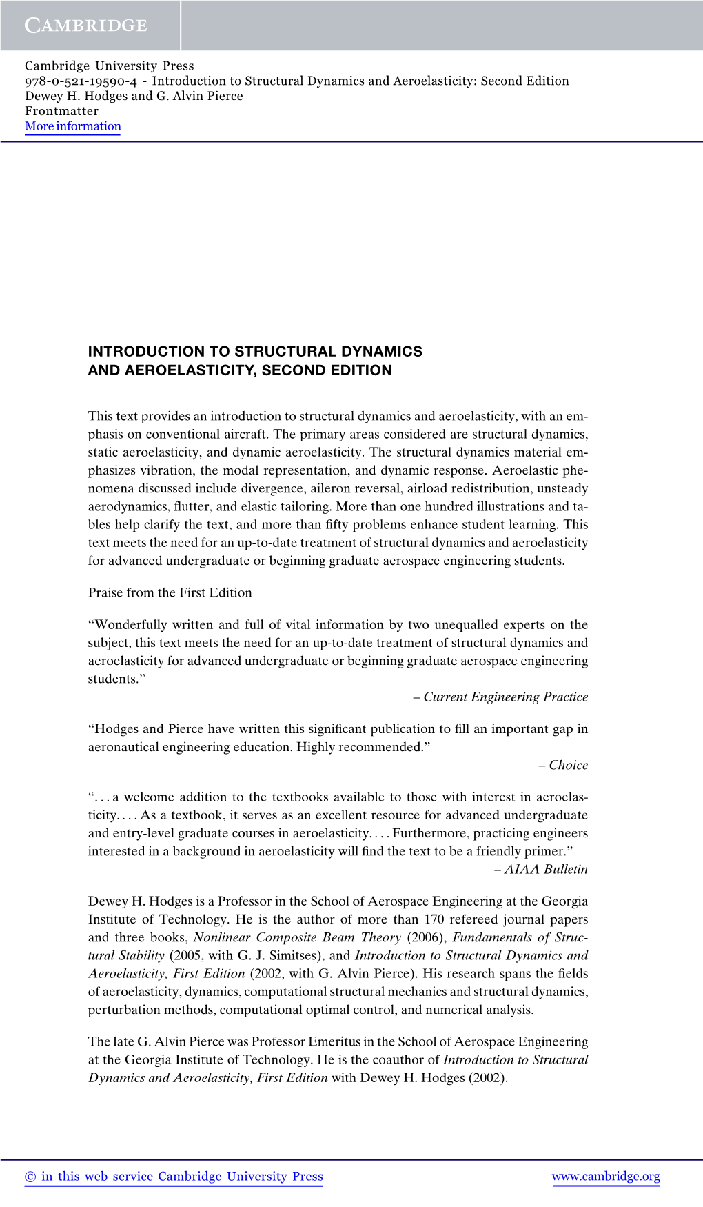 Introduction to Structural Dynamics and Aeroelasticity: Second Edition Dewey H