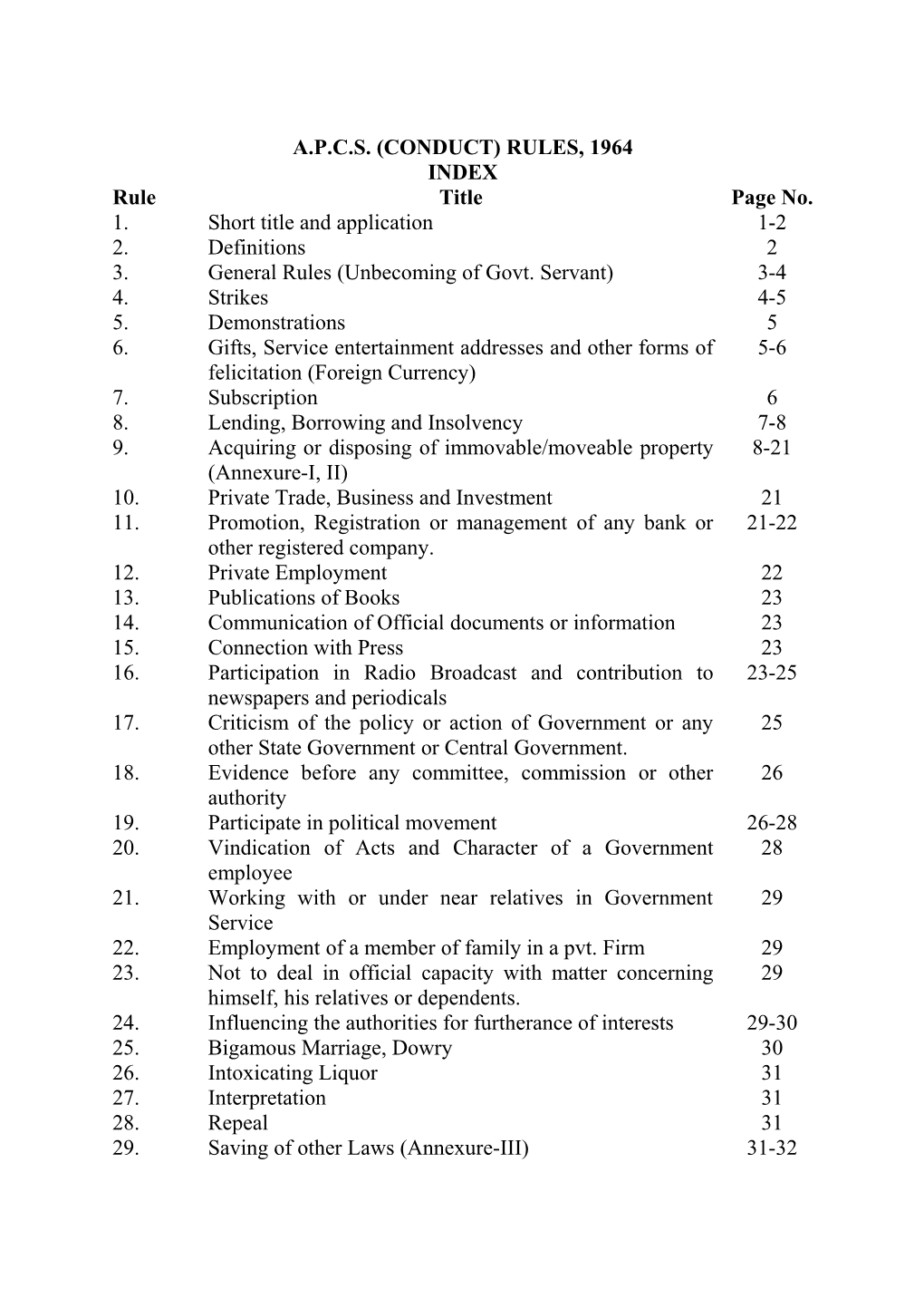 Andhra Pradesh Civil Services (Conduct) Rules, 1964