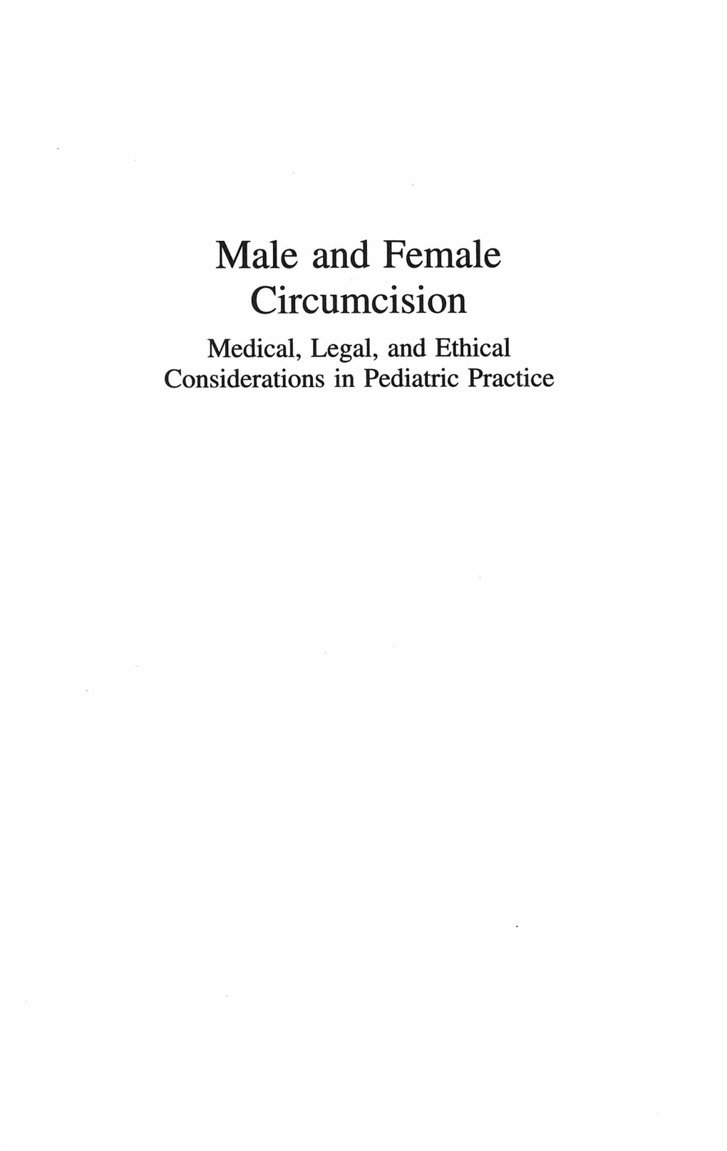 Male and Female Circumcision