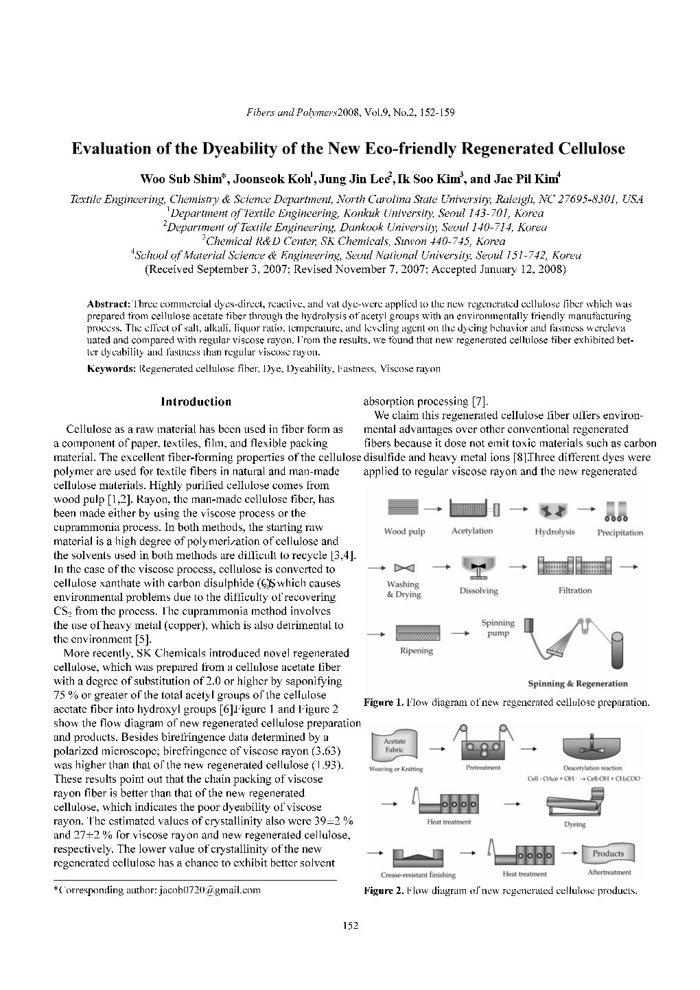 Evaluation of the Dyeability of the New Eco-Friendly Regenerated Cellulose