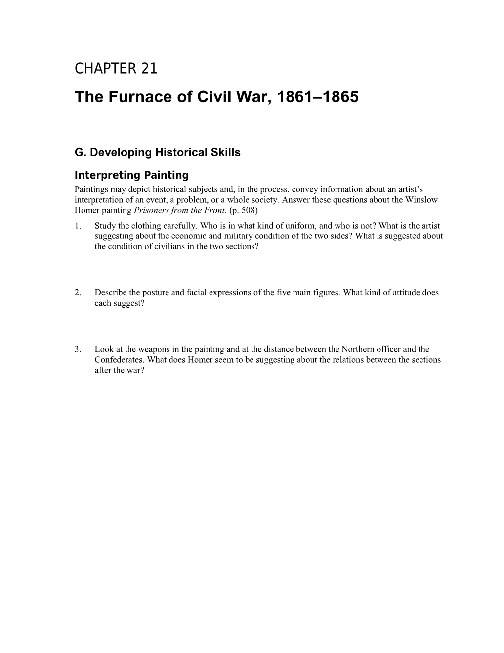 The Furnace of Civil War, 1861 1865