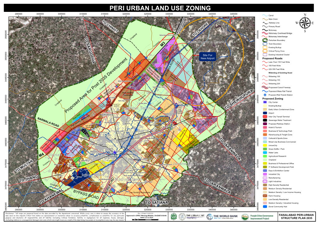 PERI URBAN LAND USE ZONING 295000 300000 305000 310000 315000 320000 325000 330000 335000 340000 345000 Canal