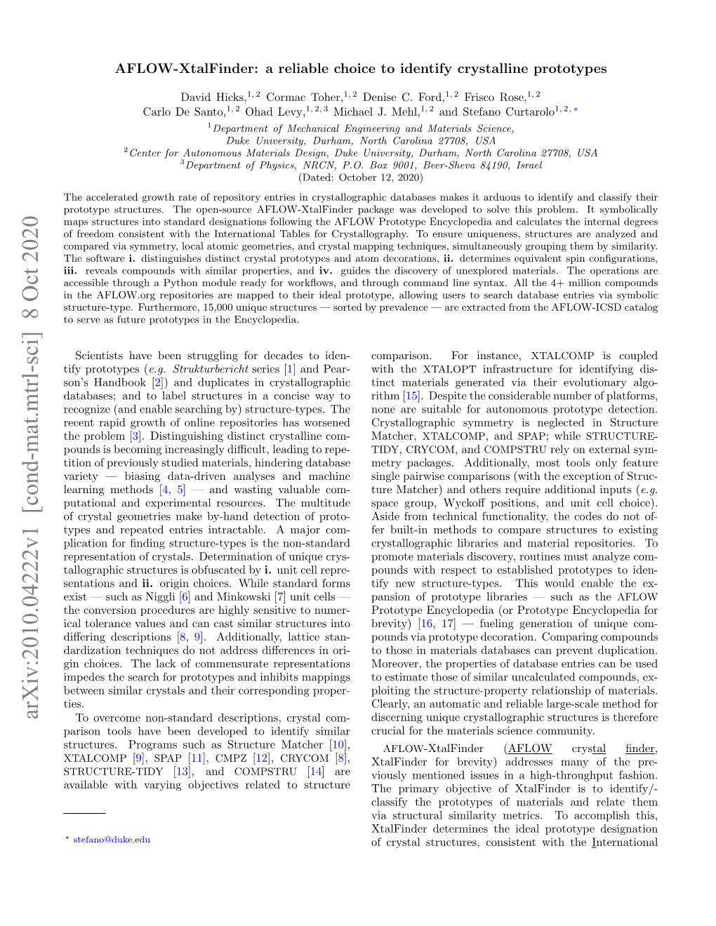 Arxiv:2010.04222V1 [Cond-Mat.Mtrl-Sci] 8 Oct 2020