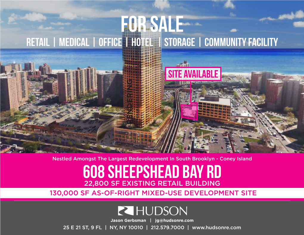 FOR SALE RETAIL | Medical | OFFICE | HOTEL | STORAGE | COMMUNITY FACILITY