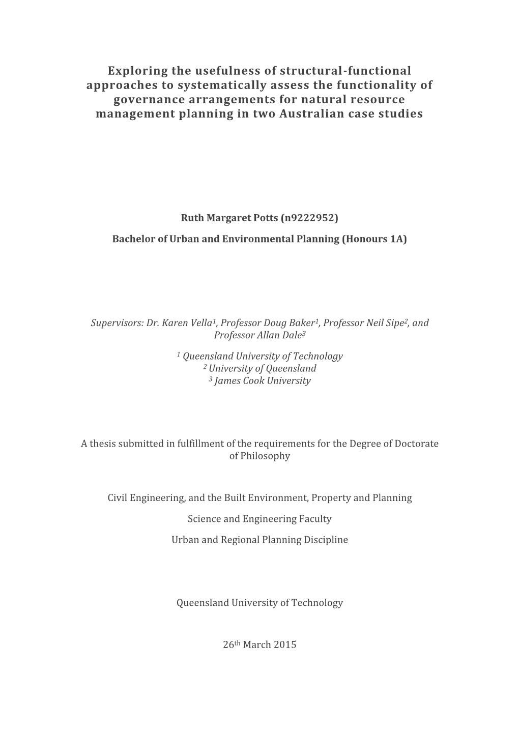 Exploring the Usefulness of Structural-Functional Approaches To