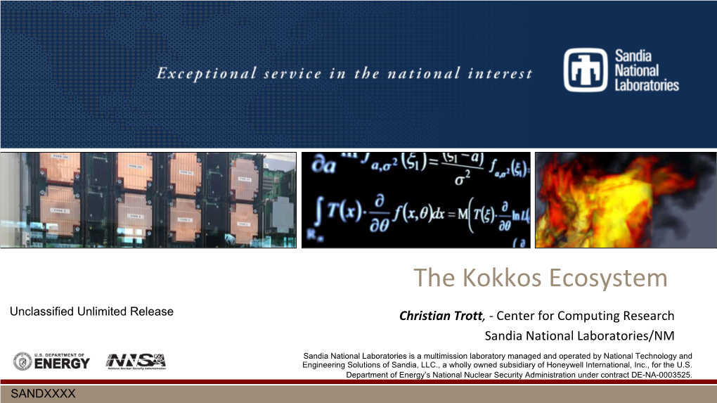 The Kokkos Ecosystem