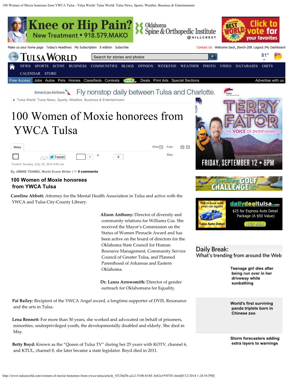 Tulsa World: Tulsa World: Tulsa News, Sports, Weather, Business & Entertainment