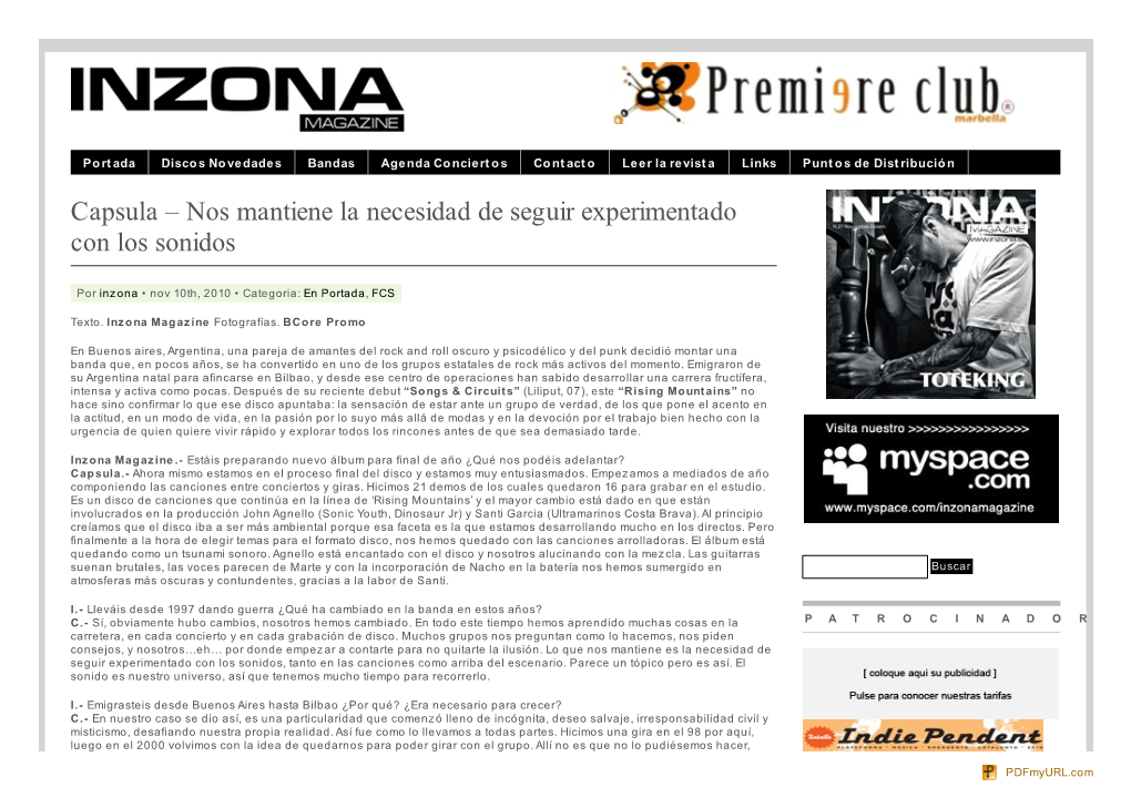 Inzona Magazine » En Portada FCS » Capsula