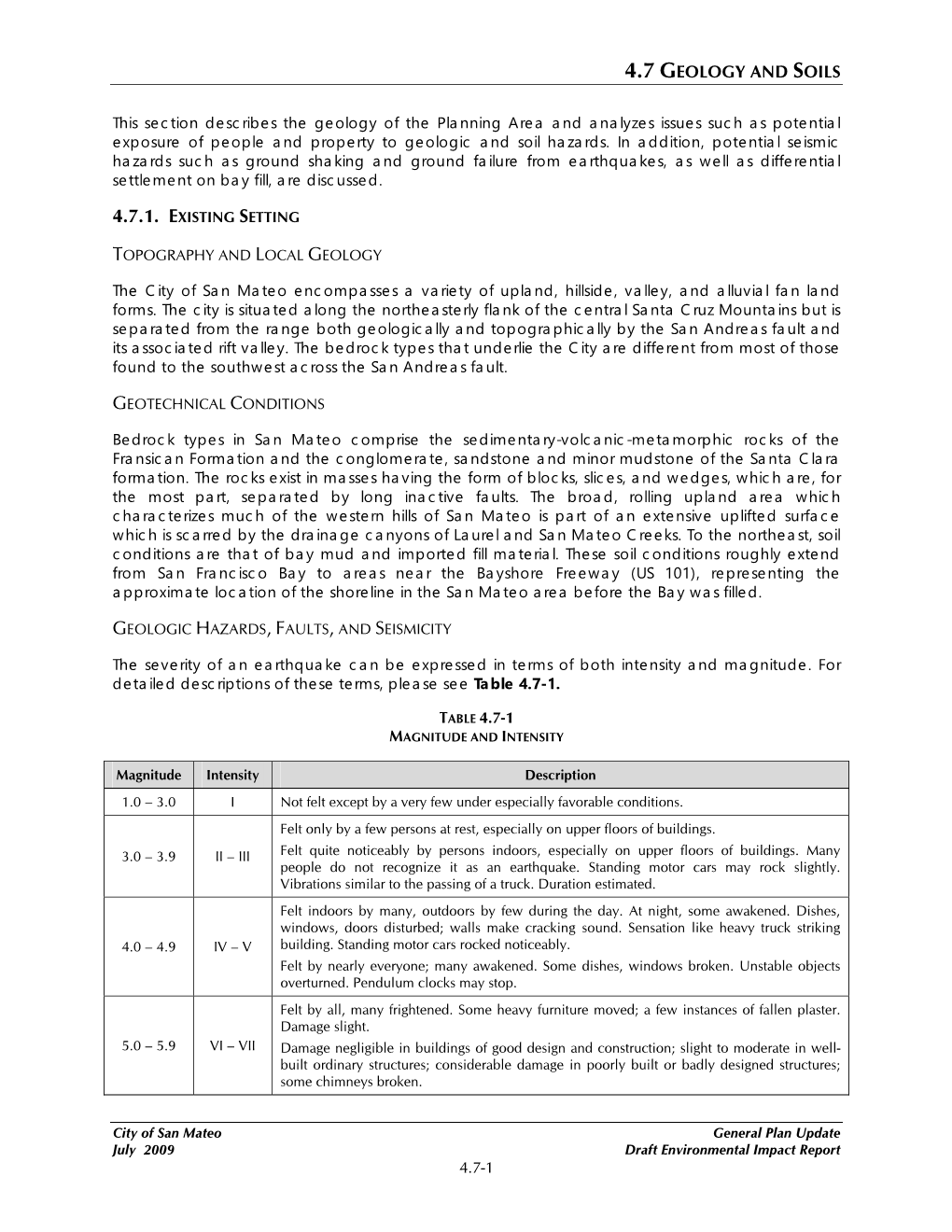 4.7 Geology and Soils