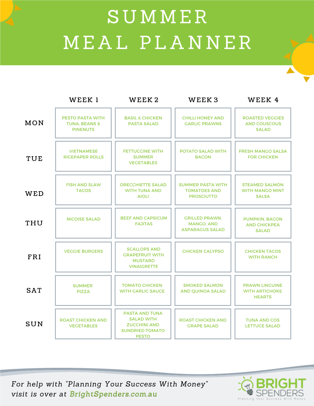 Seasonal Meal Planner