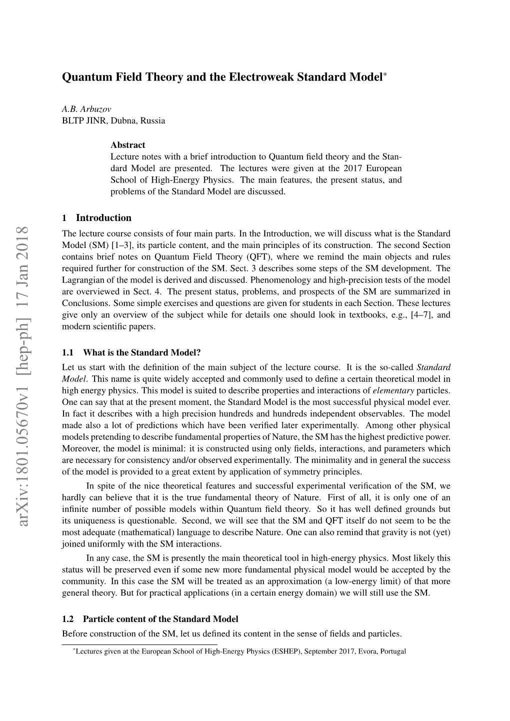 Arxiv:1801.05670V1 [Hep-Ph] 17 Jan 2018 Most Adequate (Mathematical) Language to Describe Nature