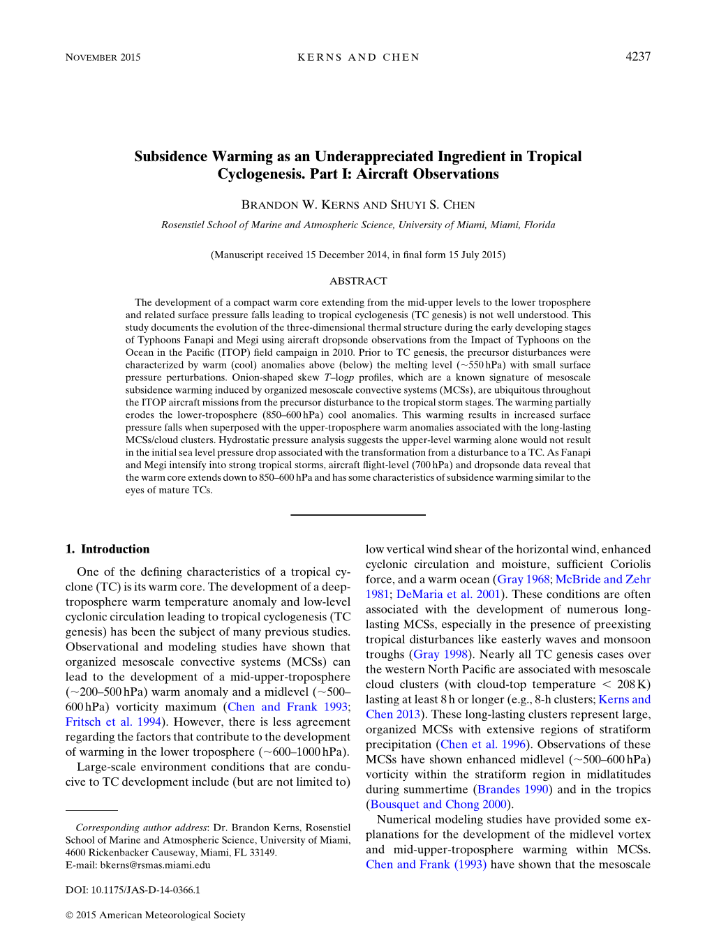 Subsidence Warming As an Underappreciated Ingredient in Tropical Cyclogenesis