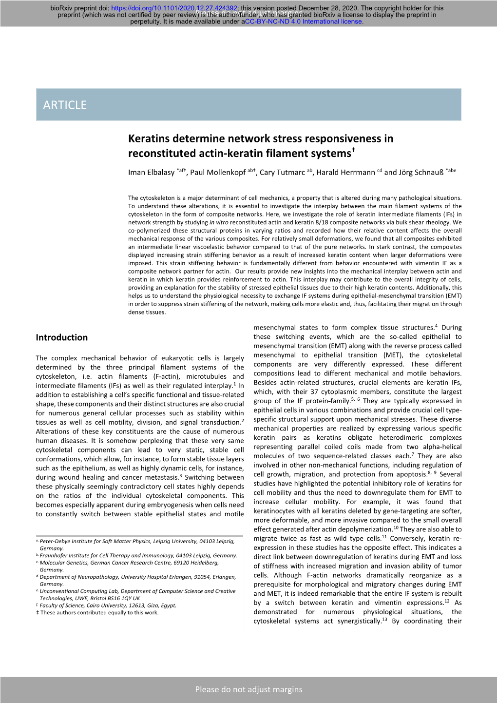 Keratins Determine Network Stress Responsiveness in Reconstituted Actin-Keratin Filament Systems