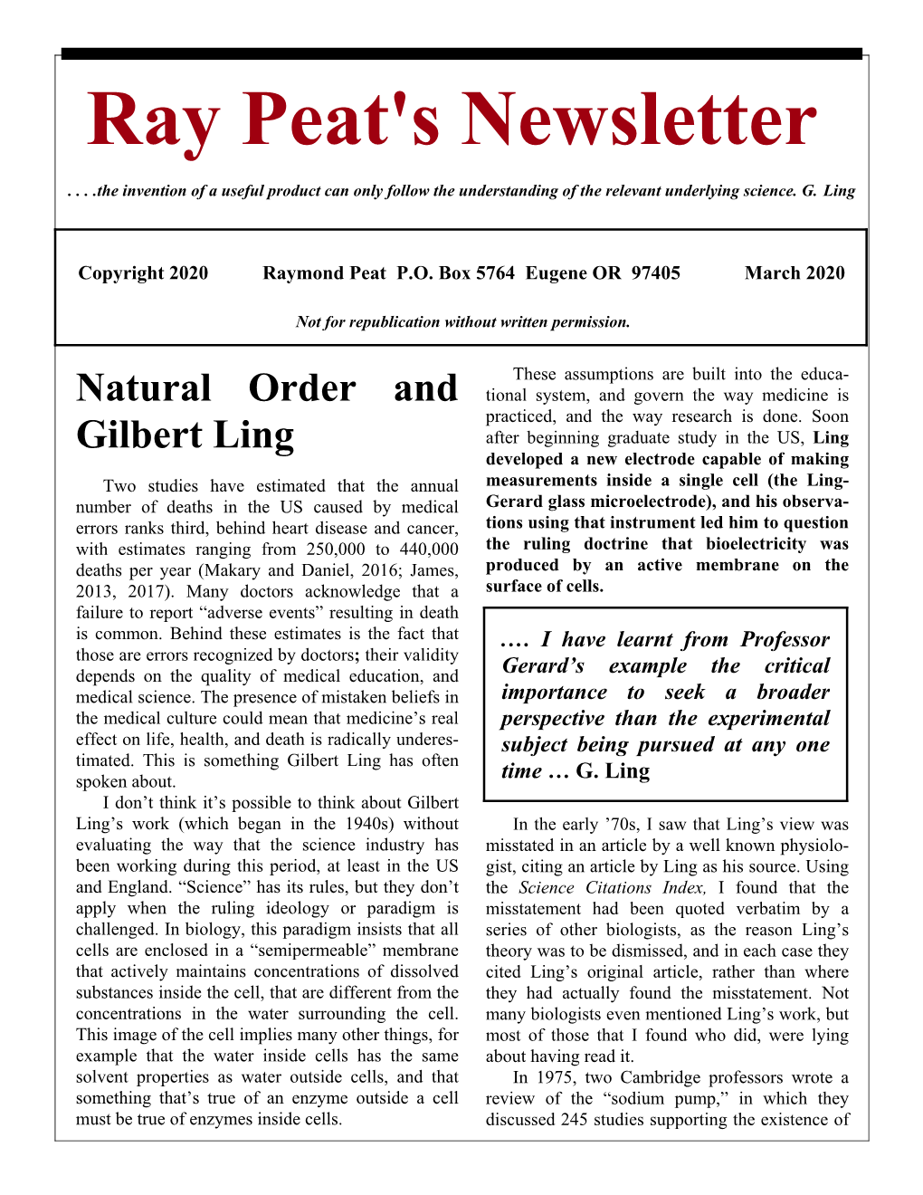 Gilbert Ling March 2020 NL EMD Published Version 2Nd Copy .Lwp