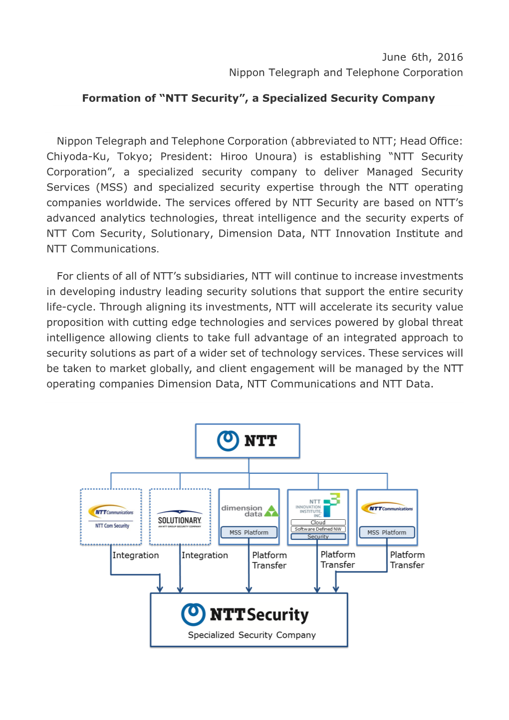 NTT Security”, a Specialized Security Company