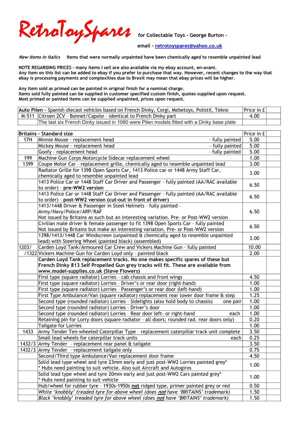 Catalogue Table Form Jan 2021