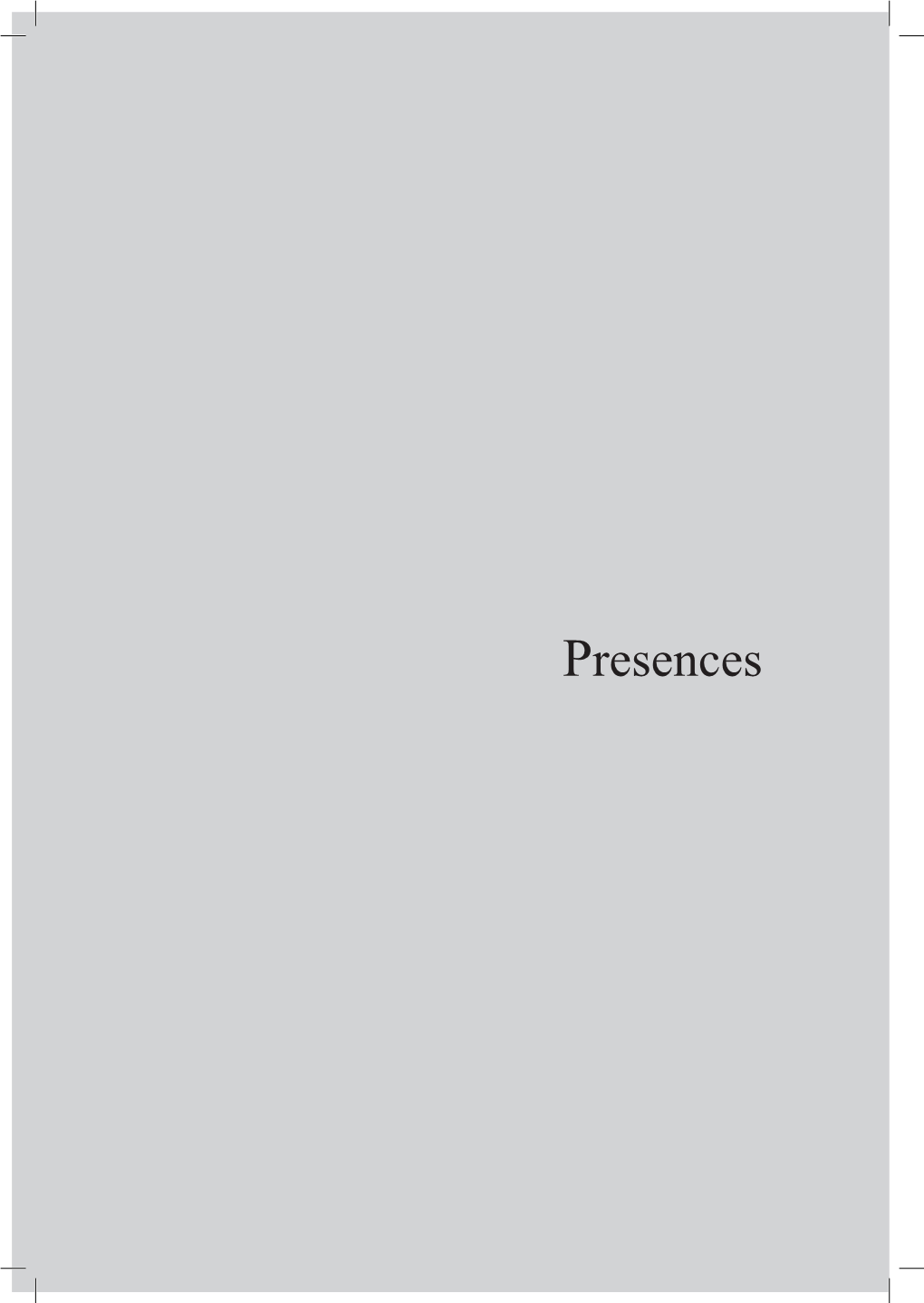Presences Joaquim Nabuco, the Memoirist1