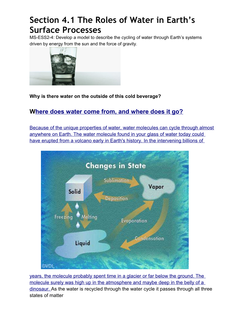 Section 4.1 the Roles of Water in Earth S Surface Processes