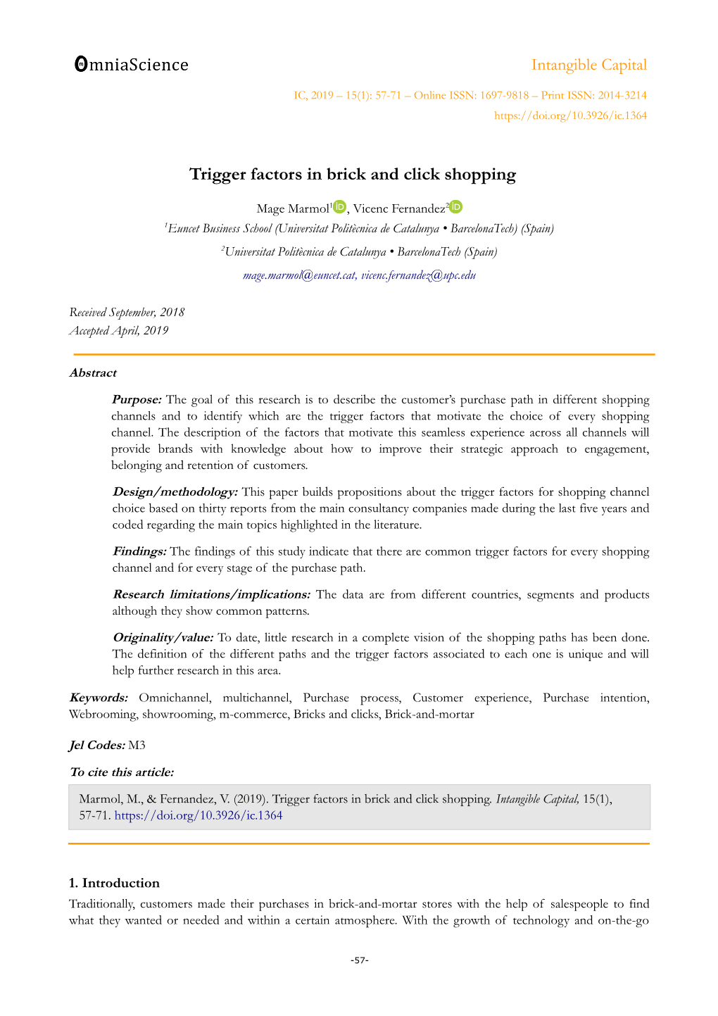 Trigger Factors in Brick and Click Shopping