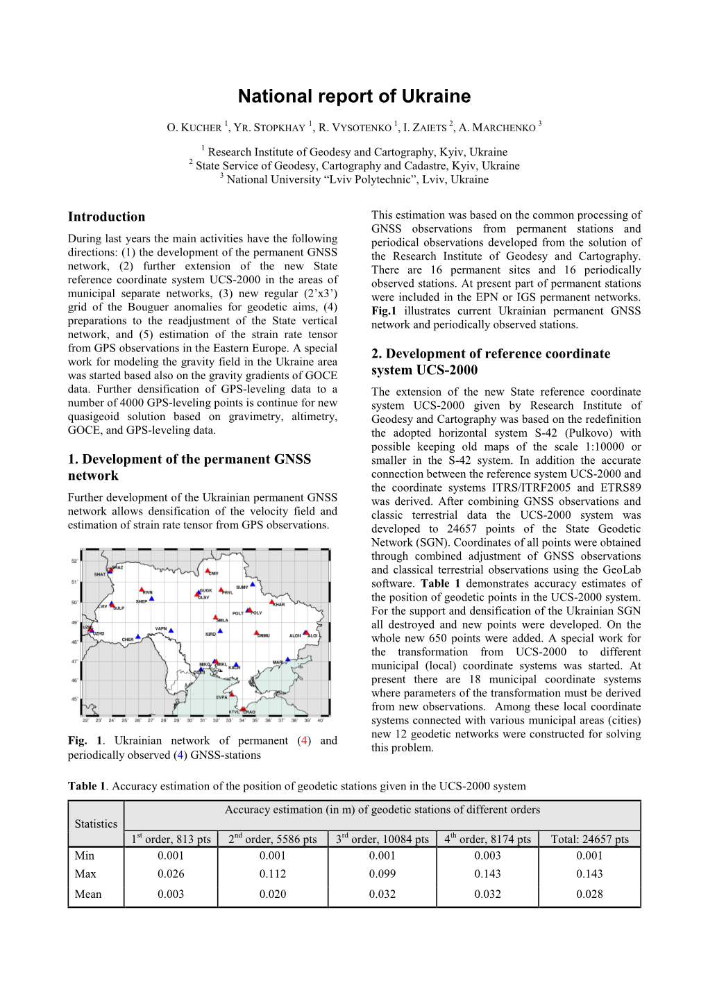 National Report of Ukraine