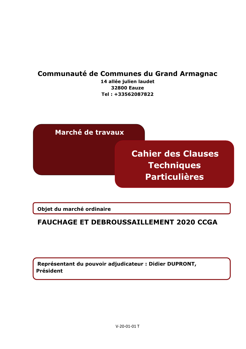 Cahier Des Clauses Techniques Particulières