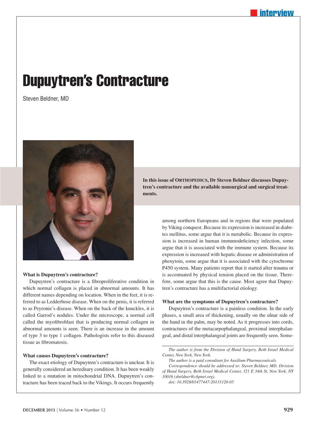 Dupuytren's Contracture