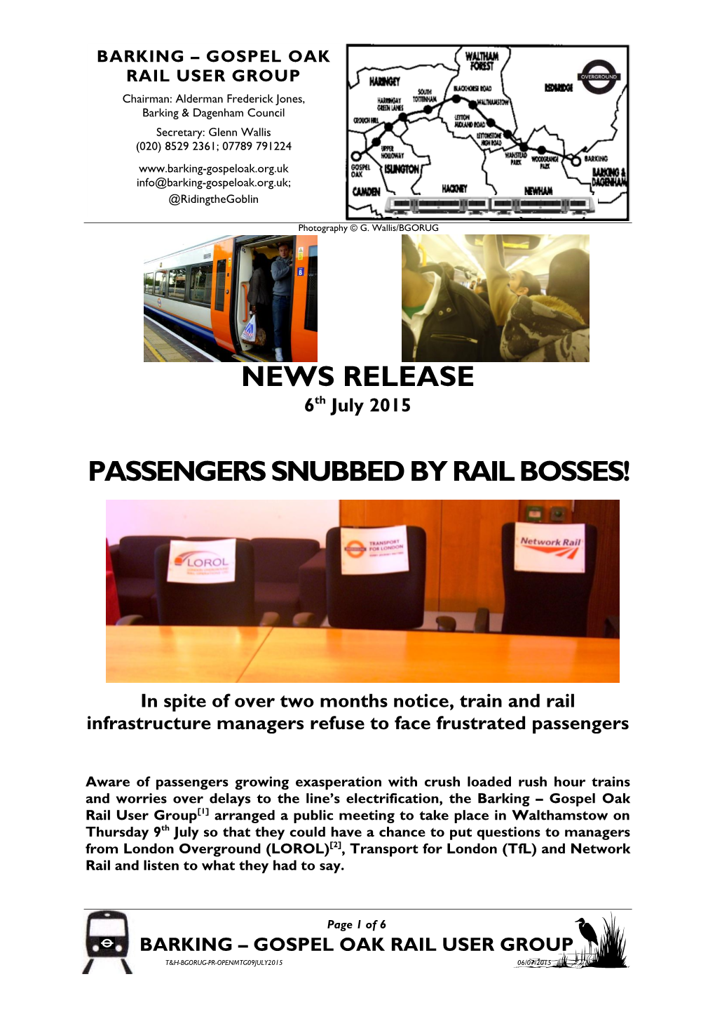 Passengers Snubbed by Rail Bosses!