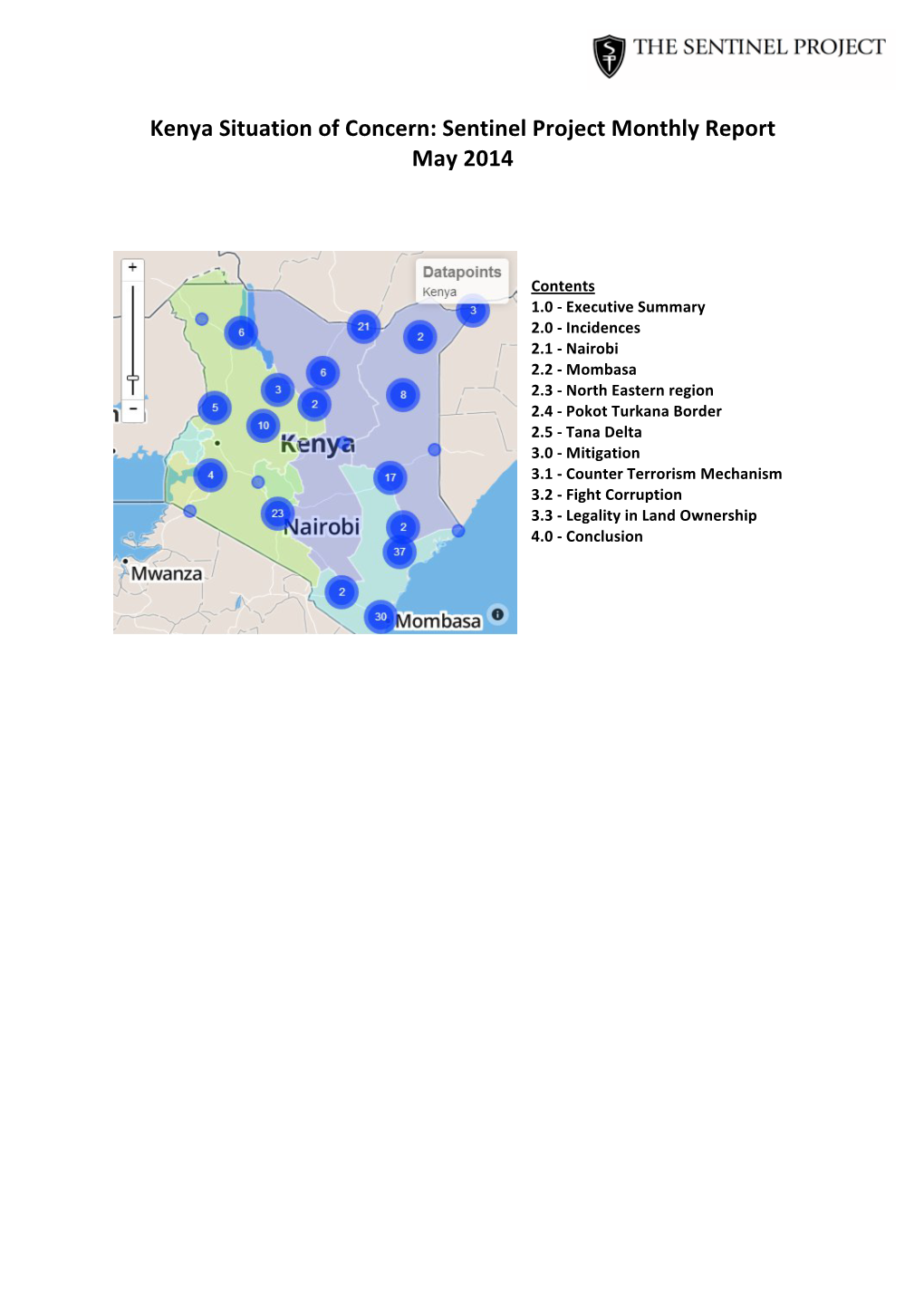 Kenya Monthly Update May 2014