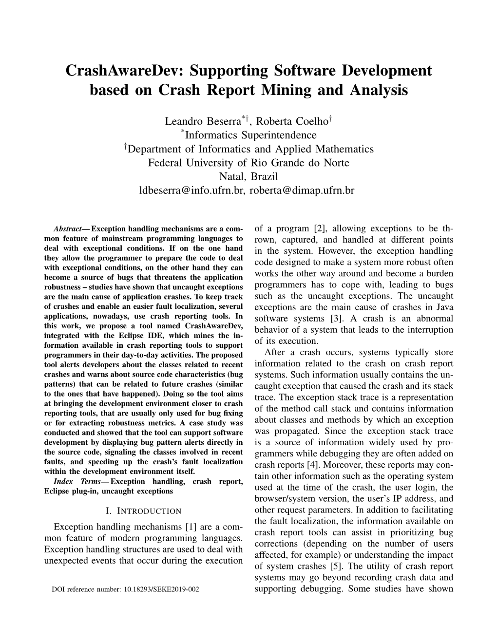 Supporting Software Development Based on Crash Report Mining and Analysis