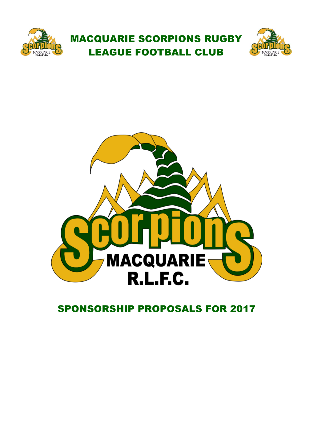 Macquarie Scorpions Rugby League Football Club