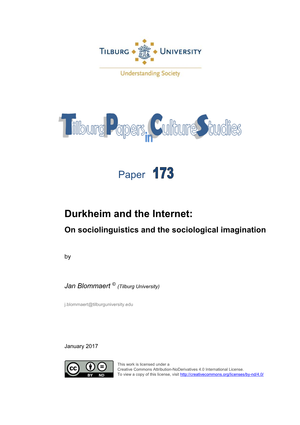 Paper Durkheim and the Internet