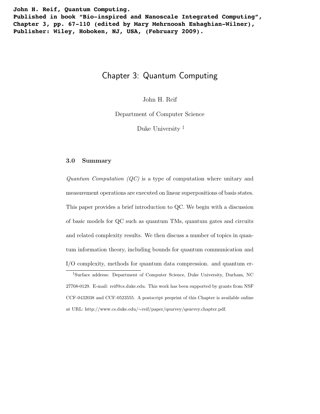 Quantum Computing