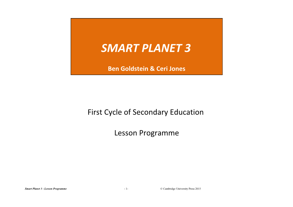 First Cycle of Secondary Education