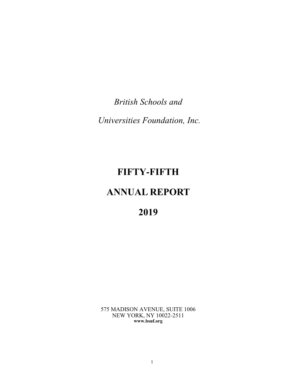 Fifty-Fifth Annual Report 2019