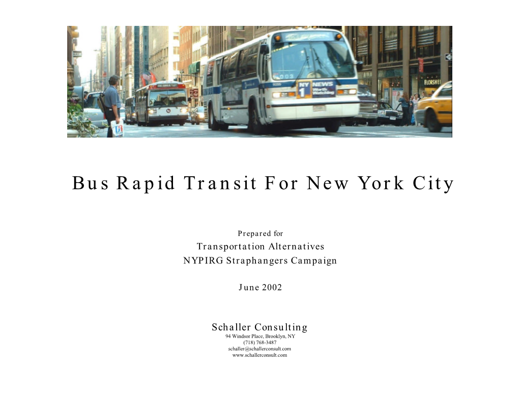 Bus Rapid Transit for New York City