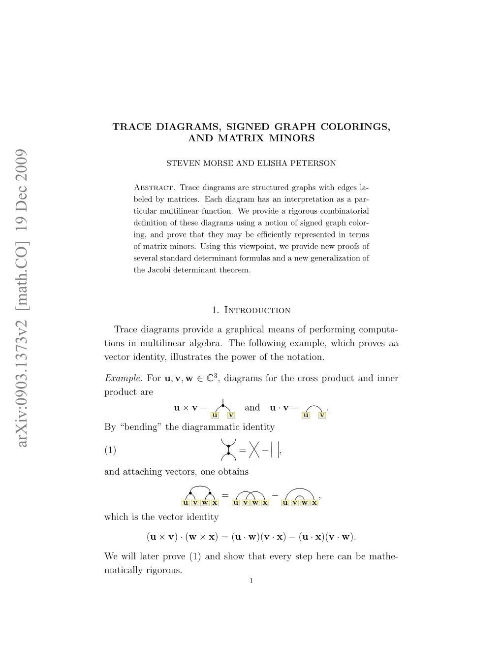 Arxiv:0903.1373V2 [Math.CO] 19 Dec 2009 Ewl Ae Rv 1 N Hwta Vr Tphr a Emat Be Can Here Step Every That Show and Rigorous