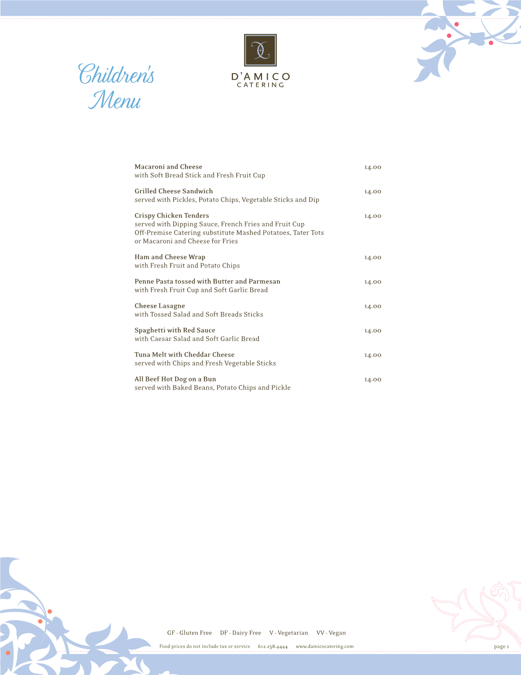 Children's Menu