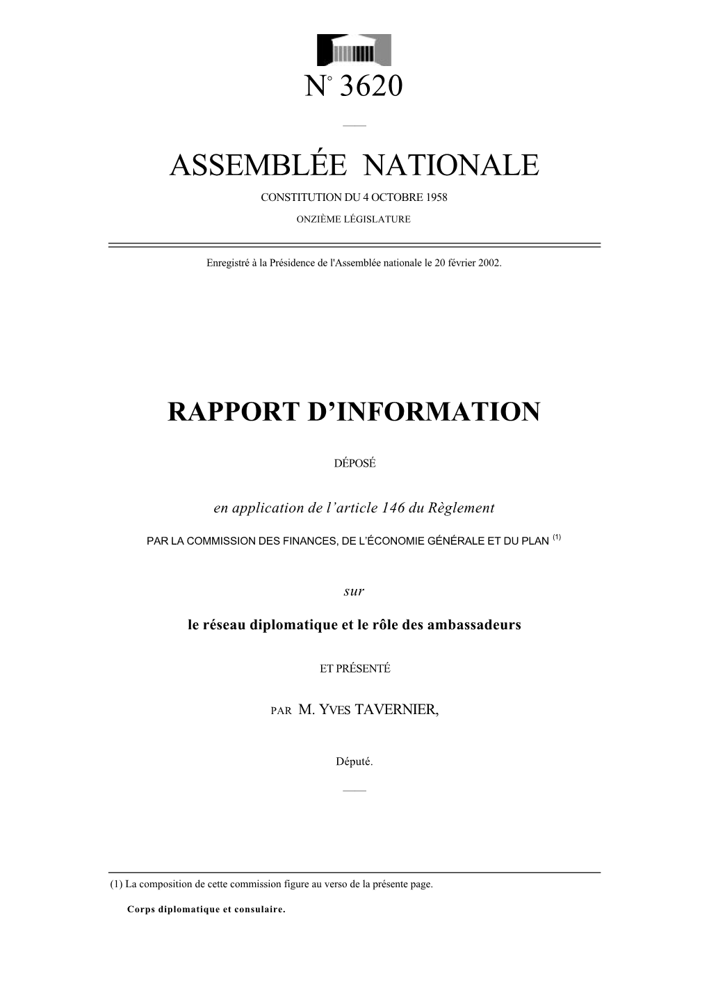 Assemblée Nationale Constitution Du 4 Octobre 1958