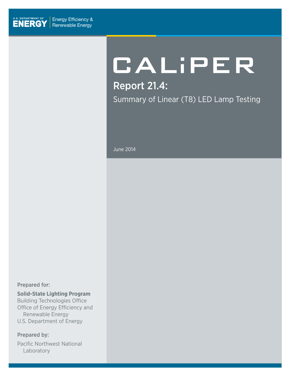 Caliper Report 21.4: Summary of Linear (T8) LED Lamp Testing