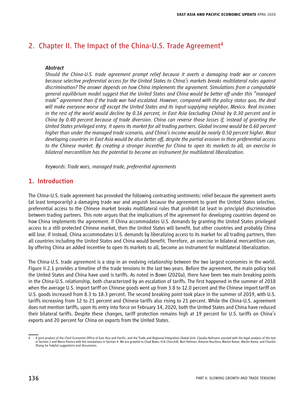 2. Chapter II. the Impact of the China-U.S. Trade Agreement4