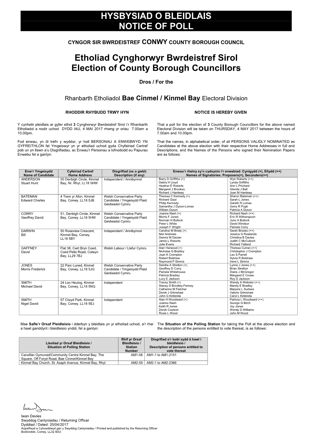Kinmel Bay Electoral Division