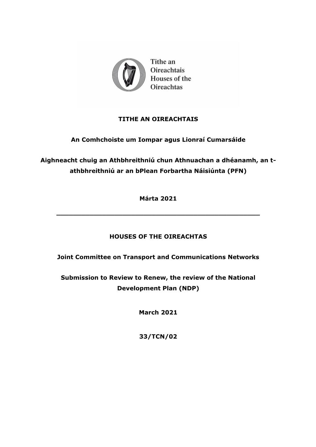 Joint Committee on Transport and Communications Networks