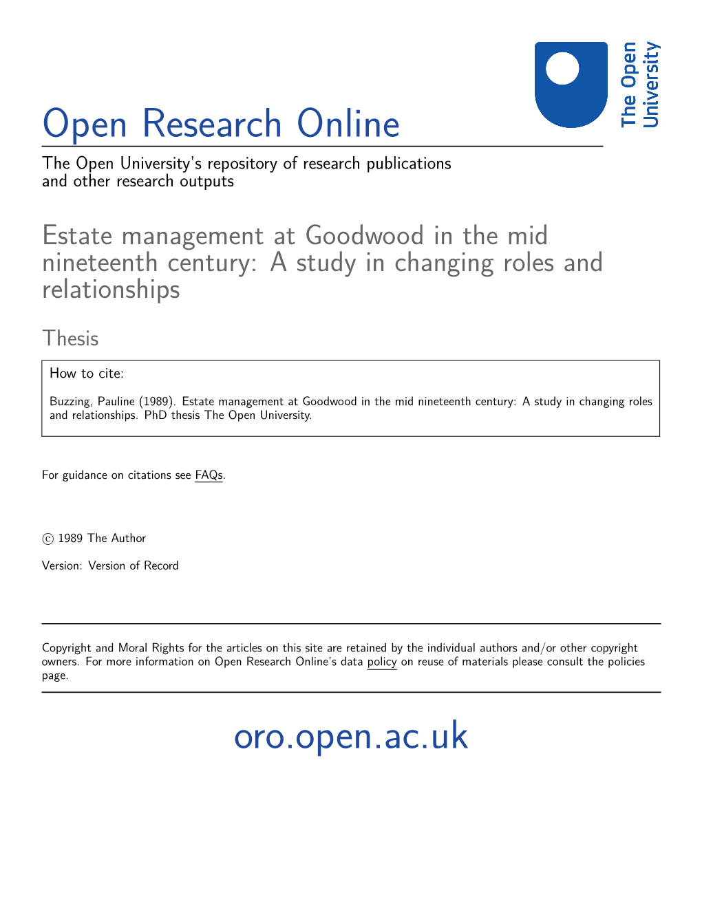 Open Research Online Oro.Open.Ac.Uk