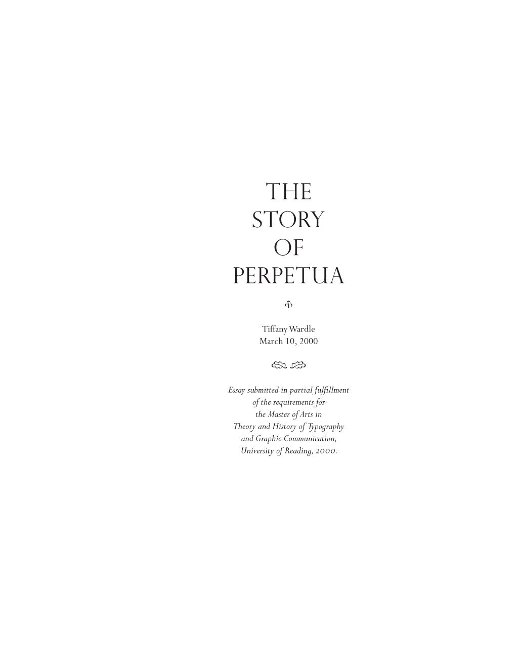 The Story of Perpetua