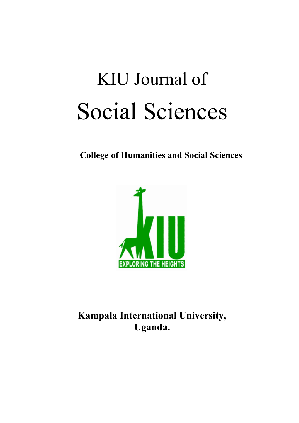 Social Sciences