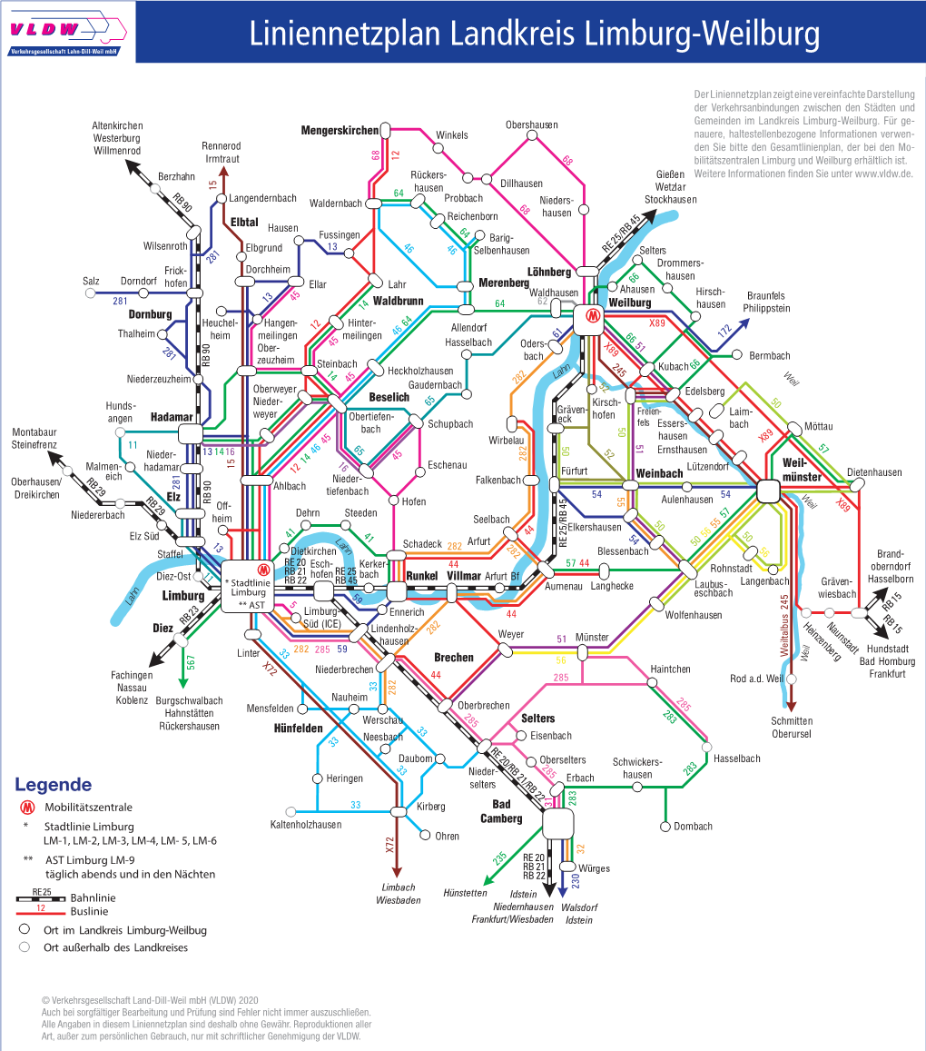 Liniennetzplan Landkreis Limburg-Weilburg