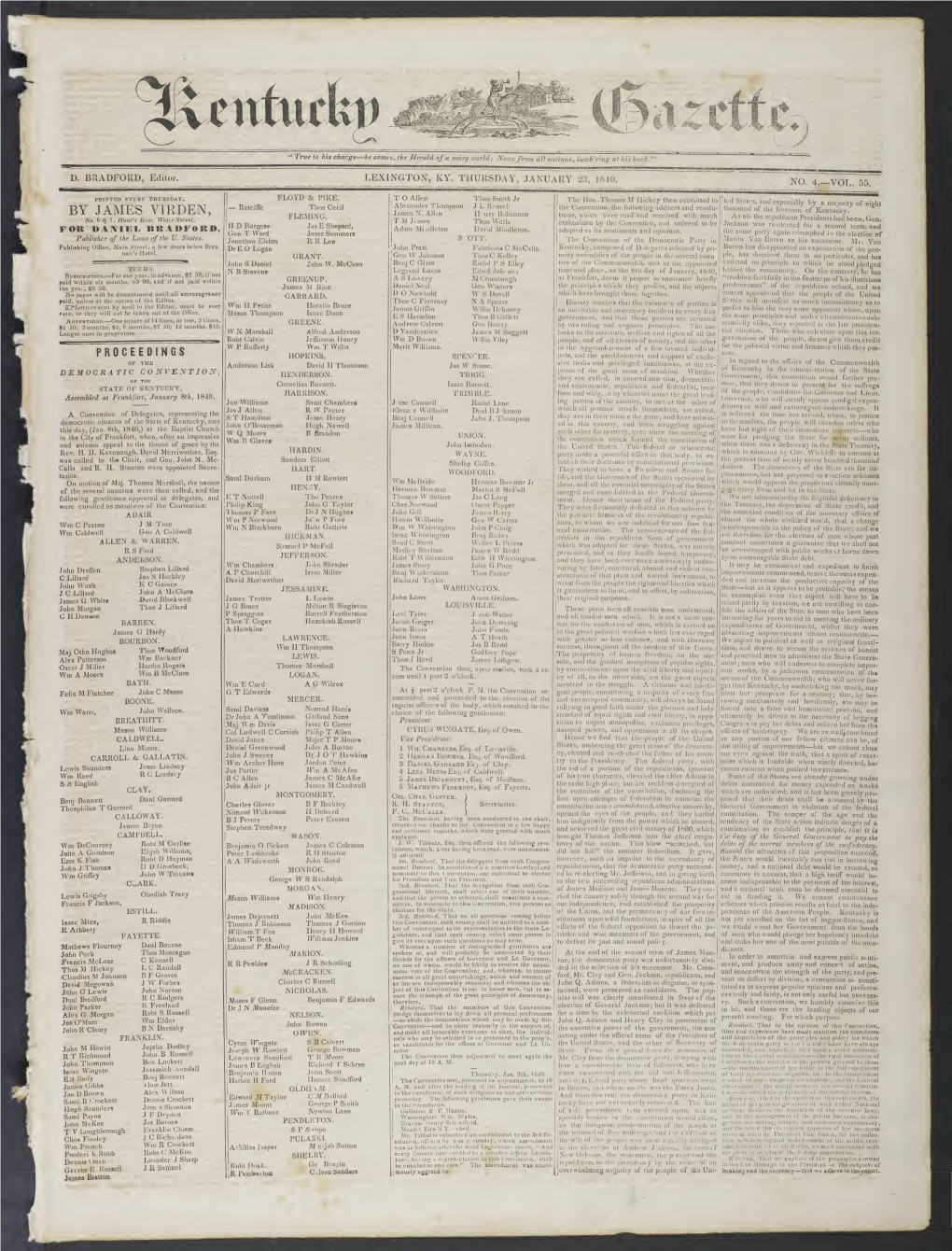 Kentucky Gazette (Lexington, Ky. : 1809): 1840-01-23