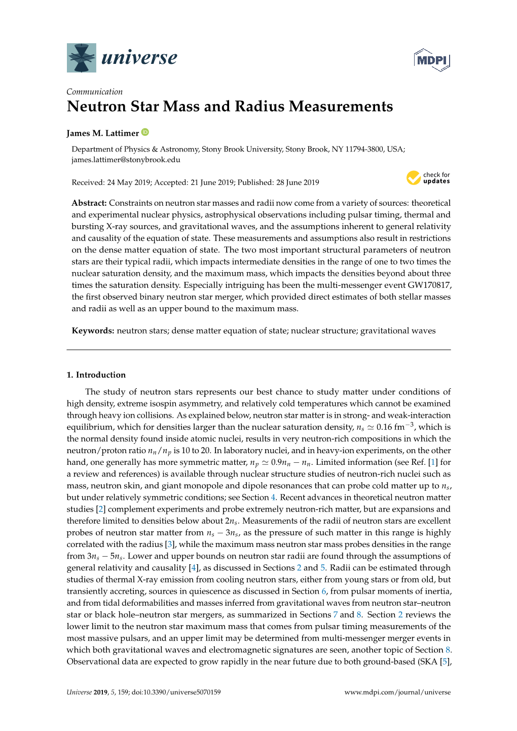 Neutron Star Mass and Radius Measurements