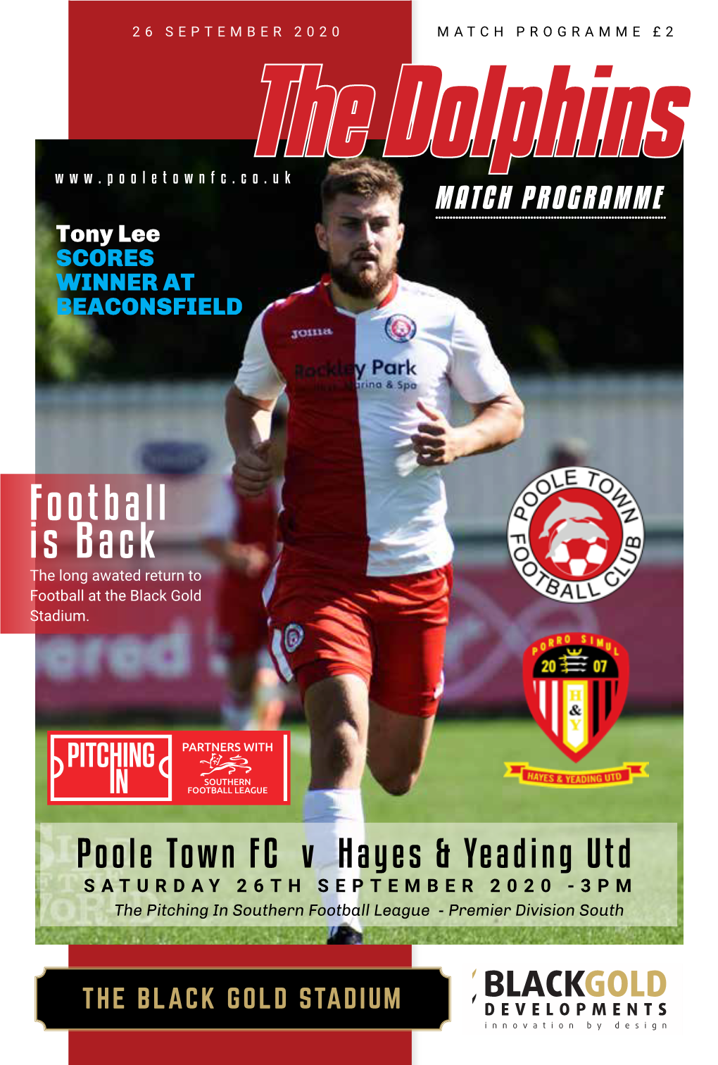 Poole Town FC Vs Hayes and Yeading United 26Th Sept 2020