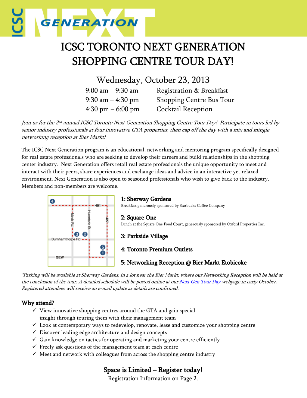 Icsc Toronto Next Generation Shopping Centre Tour Day!